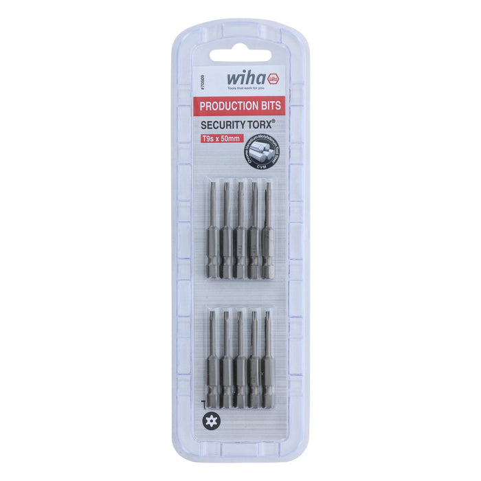 Security Torx Bit T9s - 50mm -  10 Pack