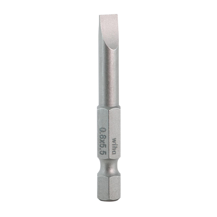 Wiha 74015 Slotted Bit 5.5 - 50mm -  10 Pack