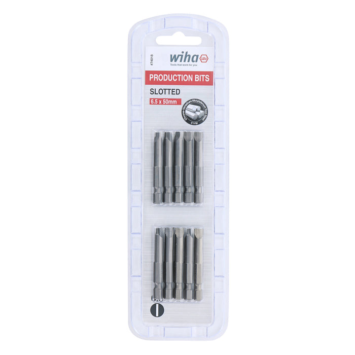 Slotted Bit 6.5 - 50mm -  10 Pack