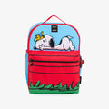 Front View | Snoopy Mini Convertible Backpack Cooler::::Fuzzy character patch on front