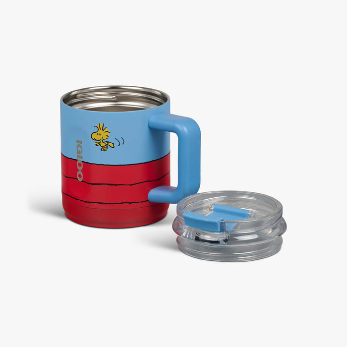Lid Off View | Snoopy’s Doghouse 15 Oz Coffee Mug::::Double-wall, vacuum-insulated