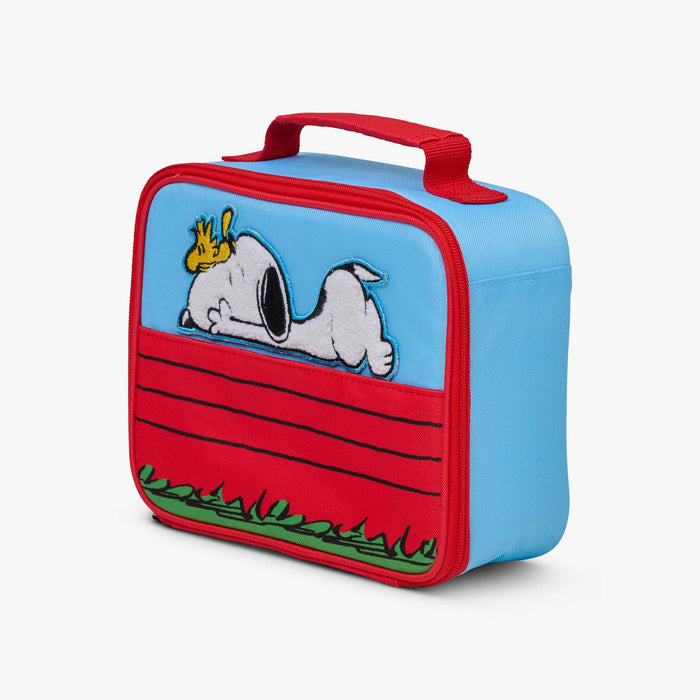 Angle View | Snoopy’s Doghouse Horizontal Lunch Cooler Bag::::Grab handle