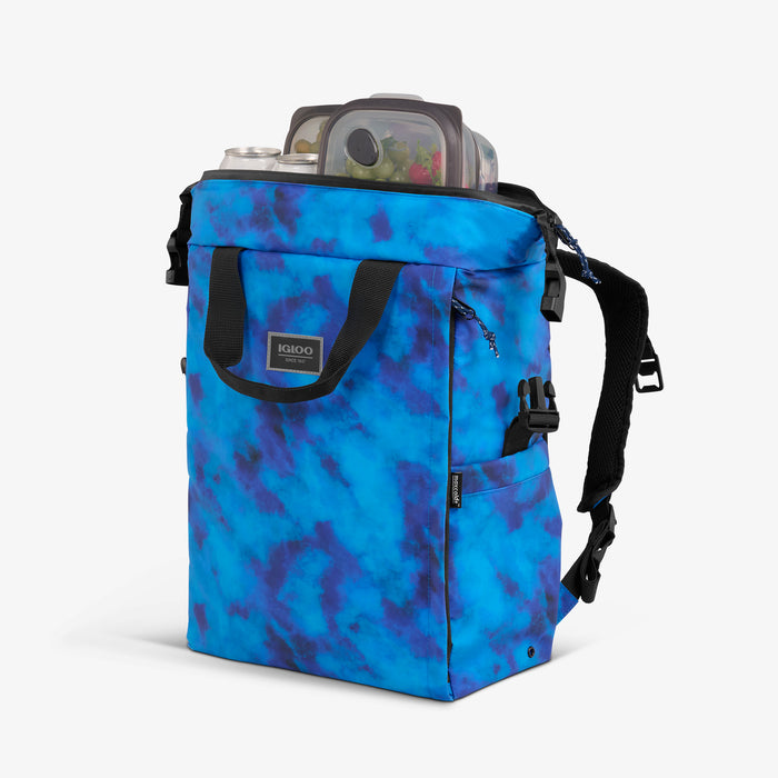 Open View | South Coast Snapdown 24-Can Backpack::Blue Wash::MaxCold+ insulation