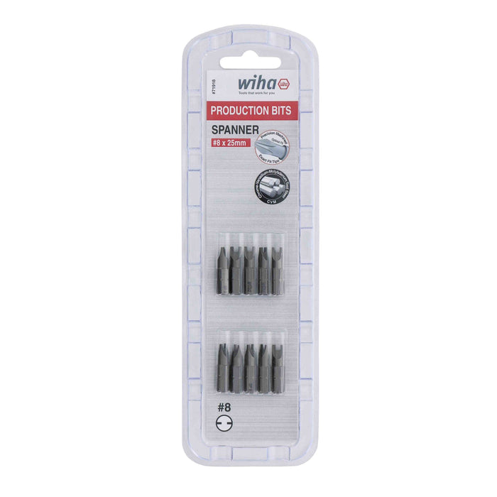 Spanner Bit #8 - 25mm - 10 Pack