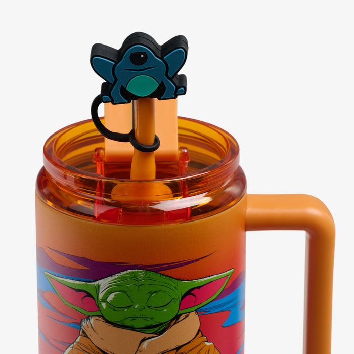 Straw View | Star Wars™ Grogu Neon 32 Oz Travel Mug::::Arges frog straw topper