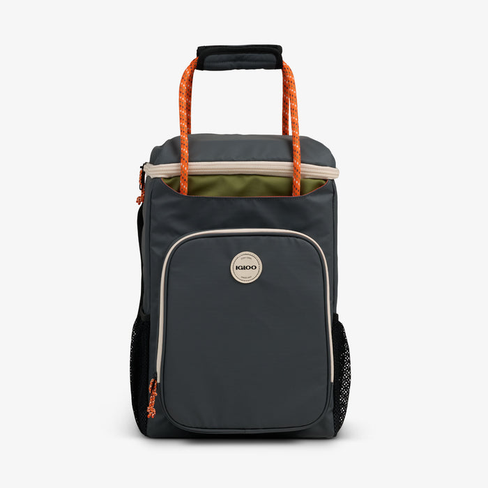 Front View | Summit 24-Can Backpack::Tactical Gray::Rope handles