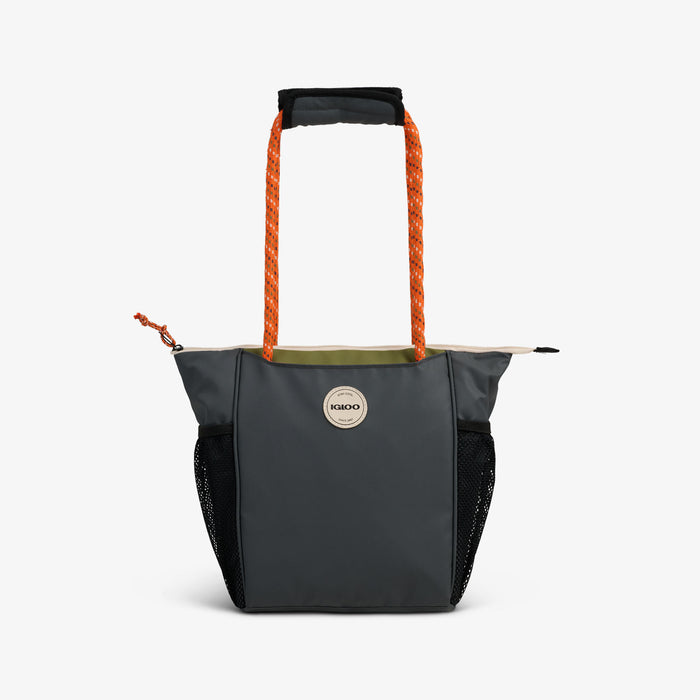 Front View | Summit 9-Can Tote::Tactical Gray::Rope handles