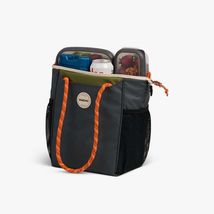 Packed View | Summit 9-Can Tote::Tactical Gray::MaxCold insulation