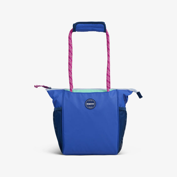 Front View | Summit 9-Can Tote::Electric Indigo::Rope handles