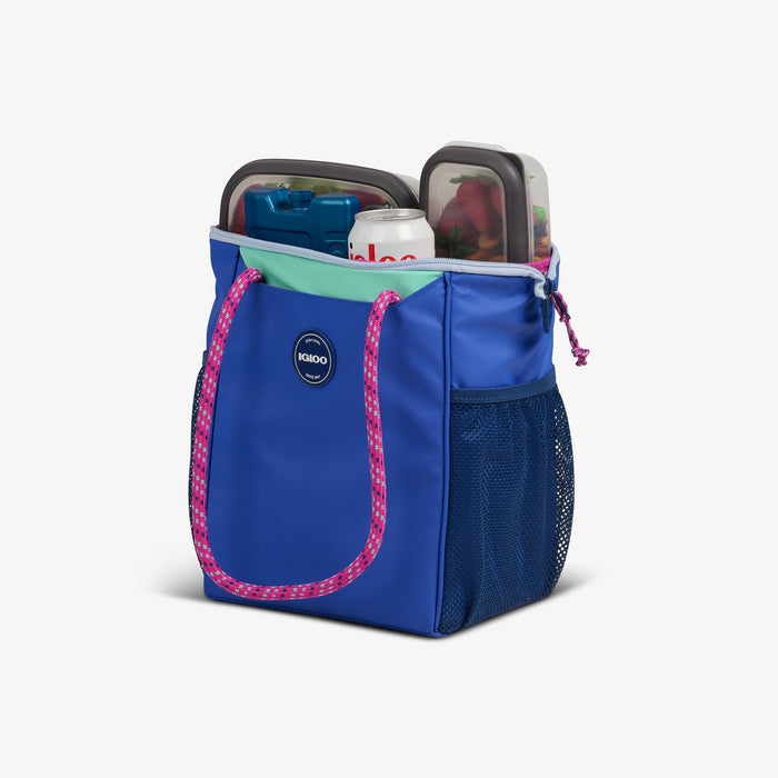 Packed View | Summit 9-Can Tote::Electric Indigo::MaxCold insulation