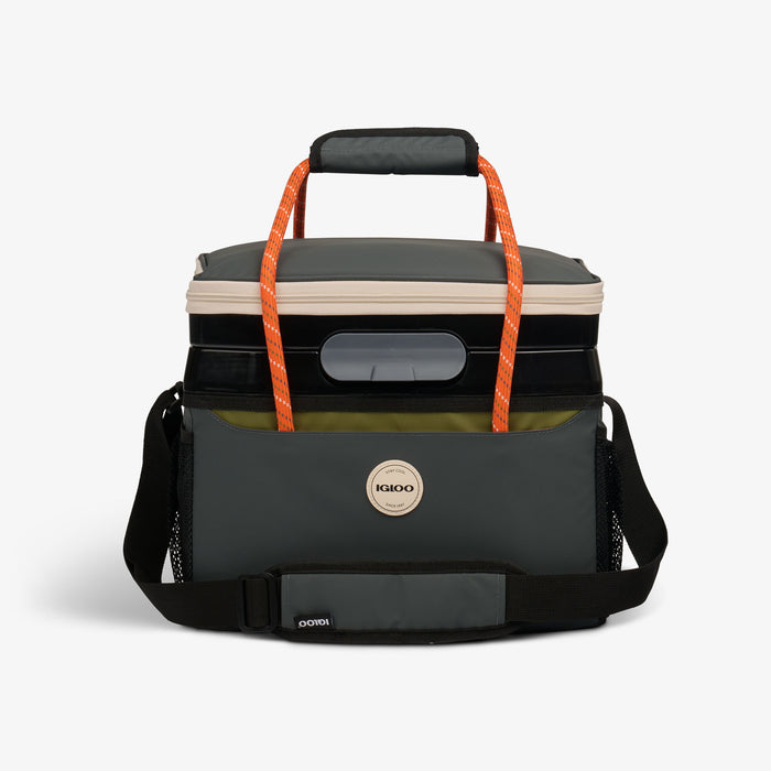 Front View | Summit Cool Fusion 18-Can Cooler Bag::Tactical Gray::Rope handles