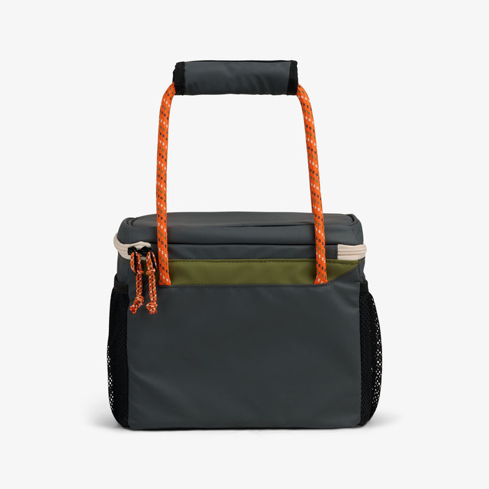 Back View | Summit Cube 12-Can Cooler Bag::Tactical Gray::Water/dirt-repellent