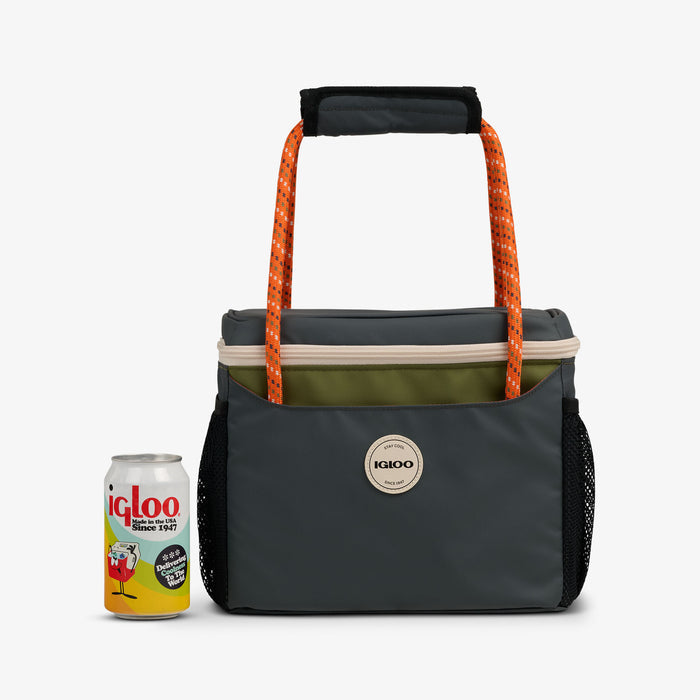 Size View | Summit Cube 12-Can Cooler Bag::Tactical Gray::Holds up to 12 cans
