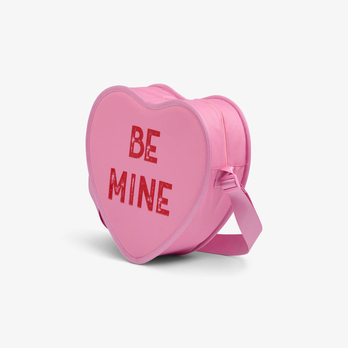 Angle View | Sweethearts® Candies Be Mine Cooler Bag::::Insulated liner