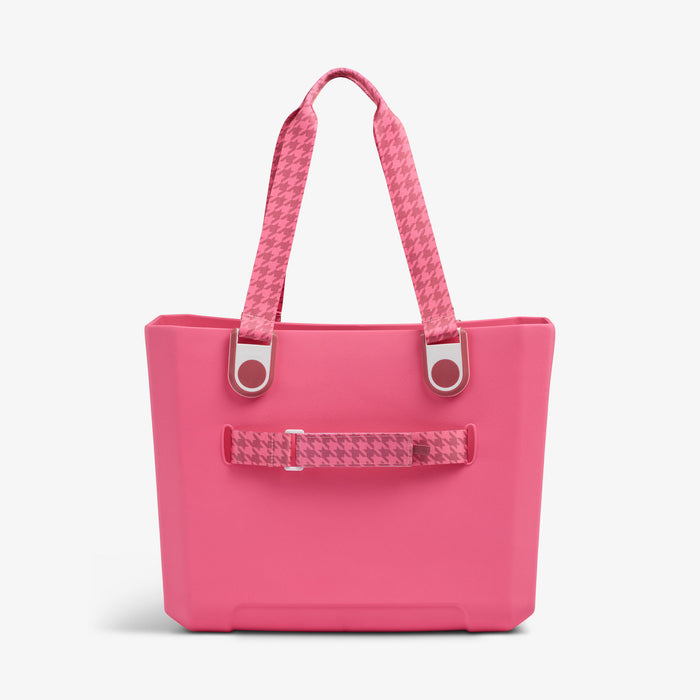 Back View | Tag Along Too EVA All-Purpose Tote::Thrift Pink::Trolley pass-through sleeve