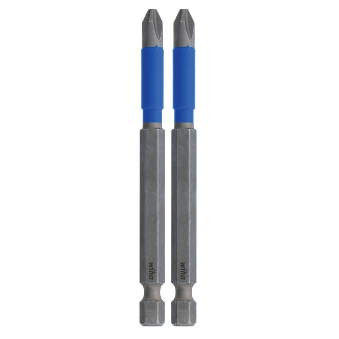 Wiha 70302 TerminatorBlue Impact Bit Phillips #2 - 3.5 Inch - 2 Pack