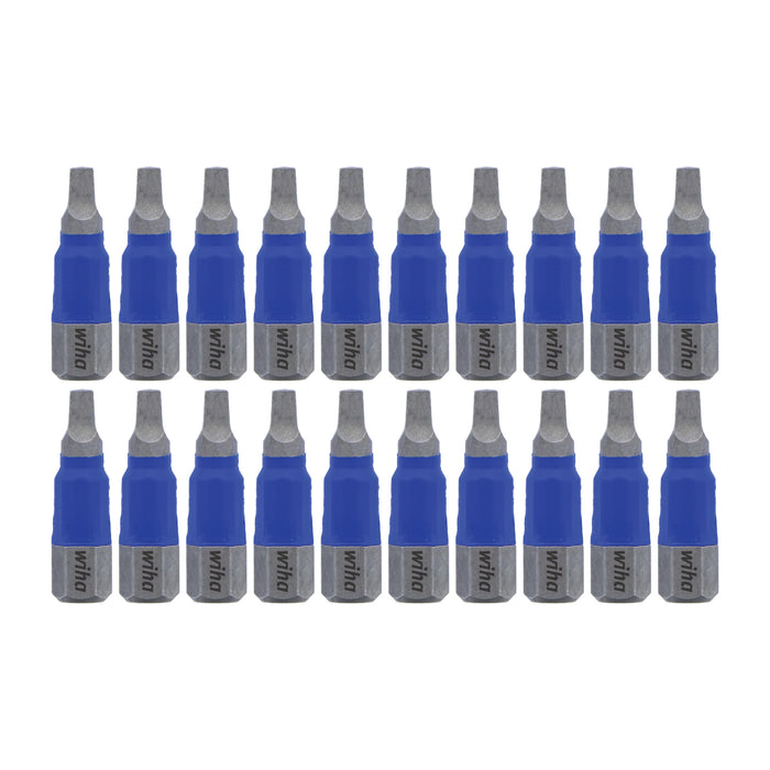 Wiha 70065 TerminatorBlue Impact Bit Square #2 - 1 Inch - 20 Pack