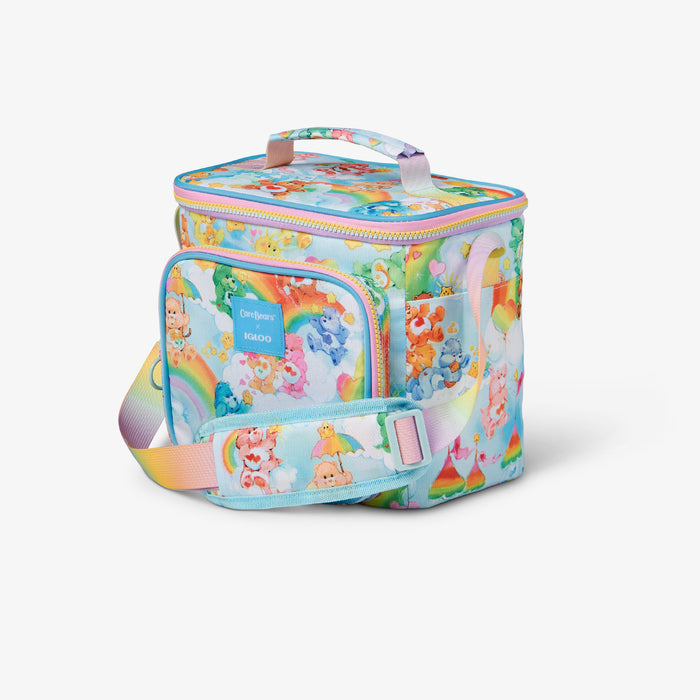 Angle View | The Care Bears™ Clouds Square Lunch Bag::::Spacious main compartment