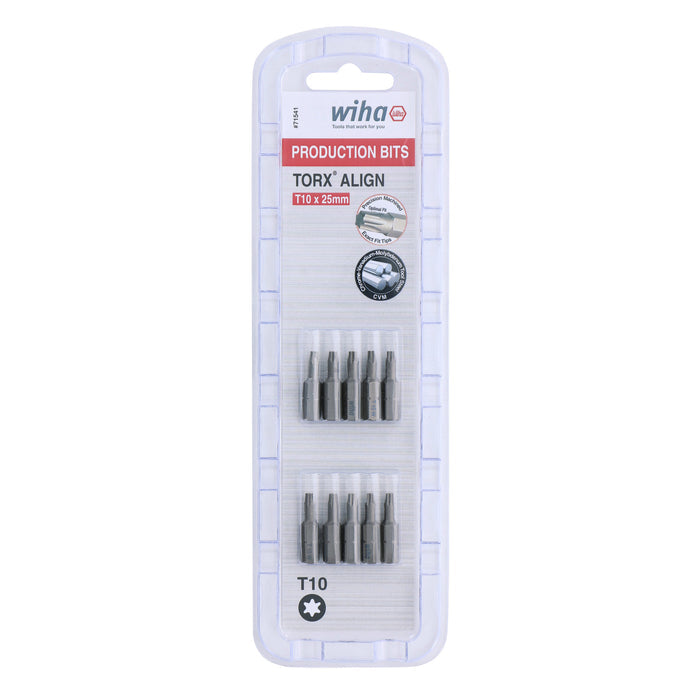 Torx Align Insert Bit T10 x 25mm - 10 Pack