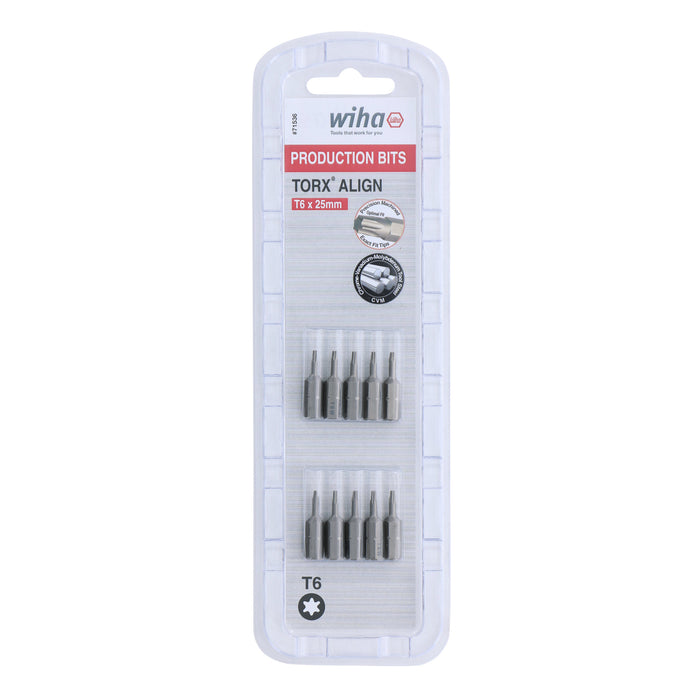 Torx Align Insert Bit T6 x 25mm - 10 Pack