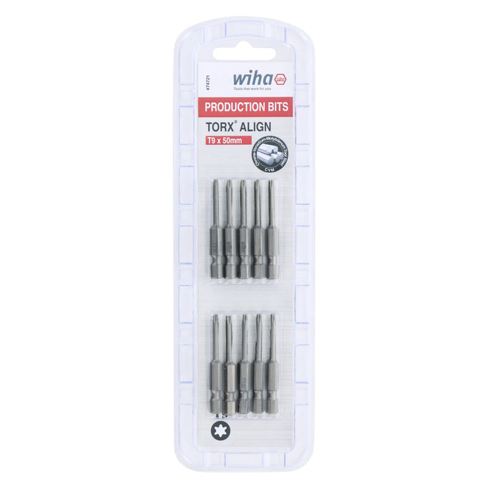 Torx Align Power Bit T9 x 50mm - 10 Pack