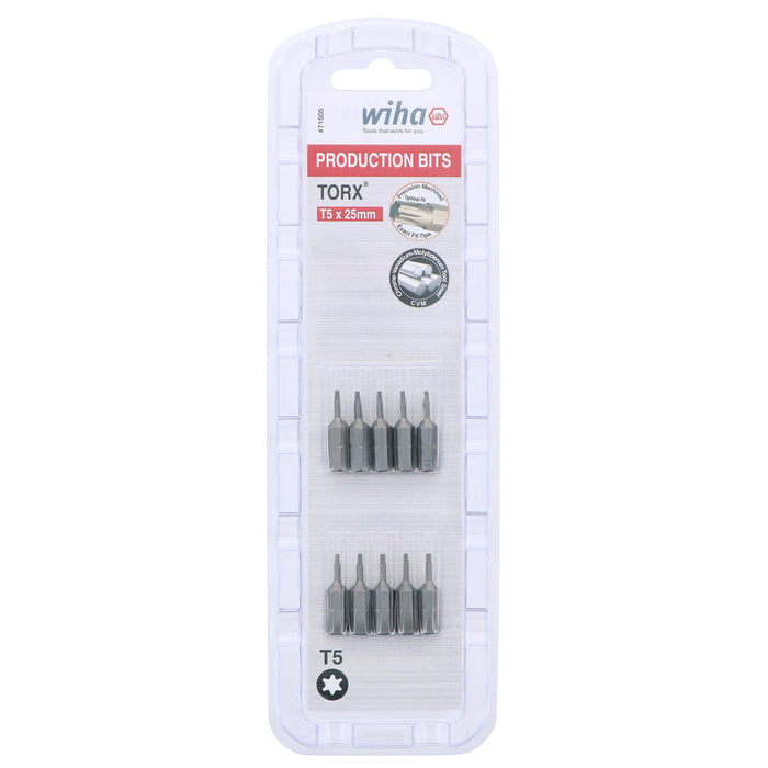 Torx Bit T5 - 25mm  - 10 Pack
