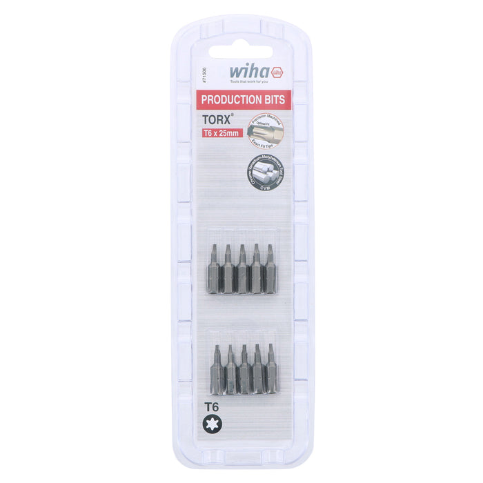 Torx Bit T6 - 25mm - 10 Pack