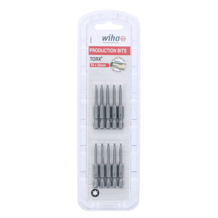 Torx Bit T6 - 50mm -  10 Pack
