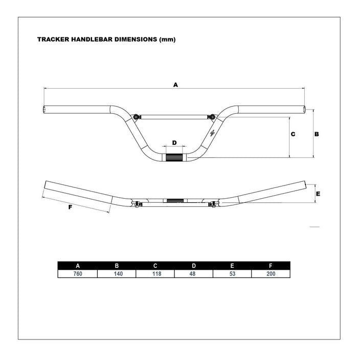 Spec image of Tracker handlebar.