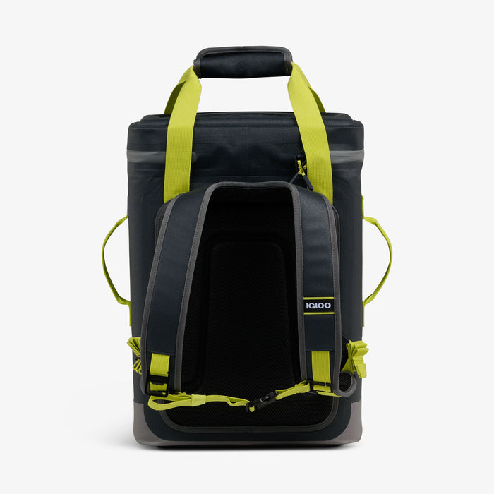 Back View | Trailmate® 32-Can Backpack::Jet Carbon::Built-in bottle opener