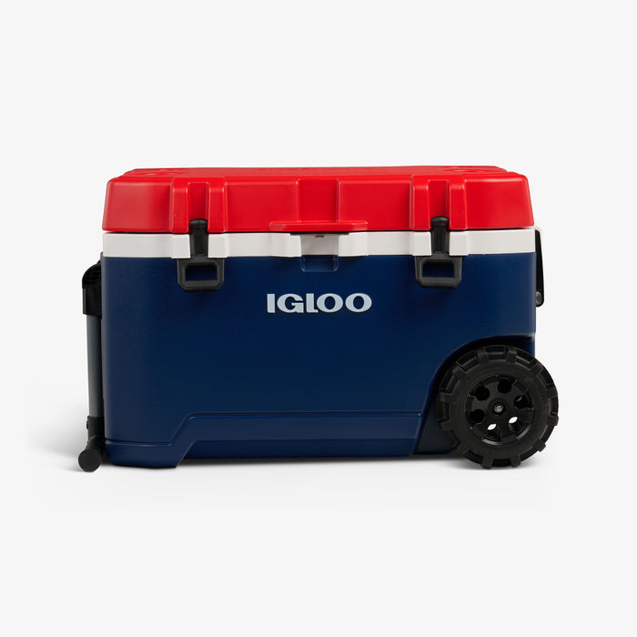 Front View | Trailmate® 75 Qt Roller Cooler::::Two-finger Sure-Lock latches