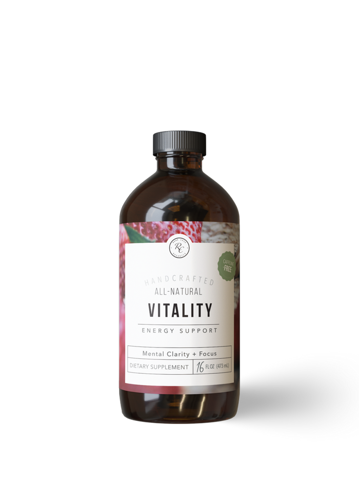 Vitality Energy Support, a caffeine-free natural energy supplement and alternative to coffee for daily energy and focus.