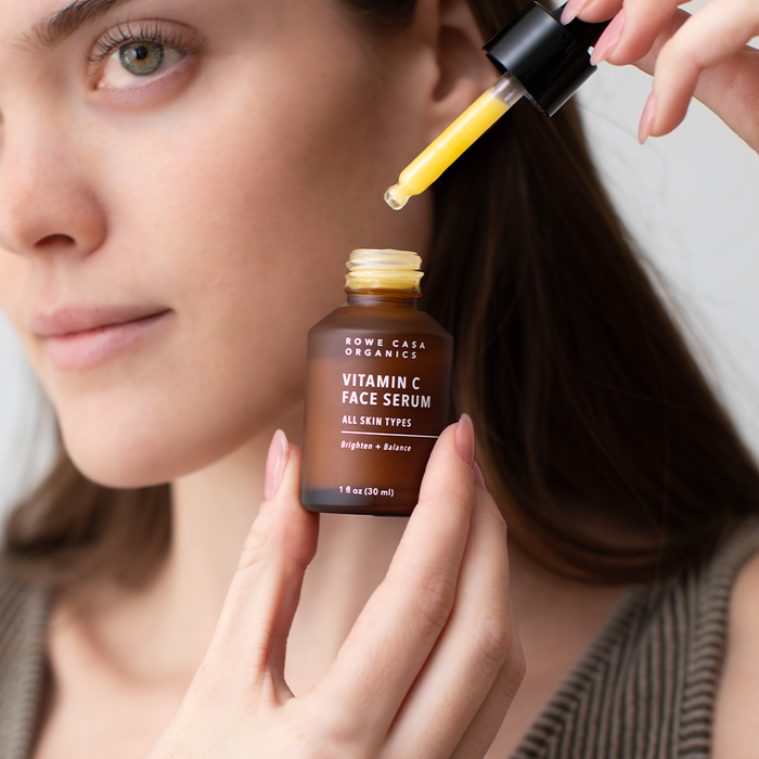 Vitamin C Face Serum for brighter skin, reduced redness, and an even skin tone.