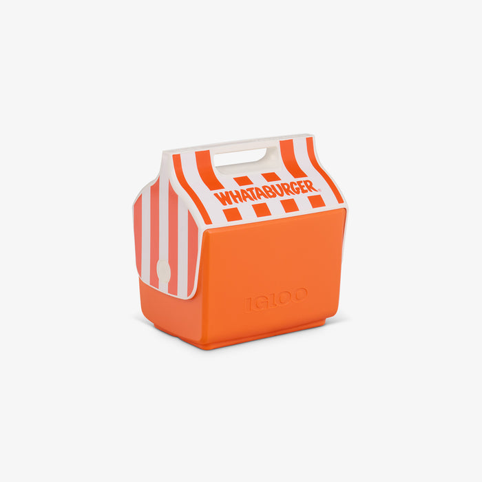 Angle View | Whataburger “Whatacooler” Little Playmate 7 Qt Cooler::::Trademarked tent-top design