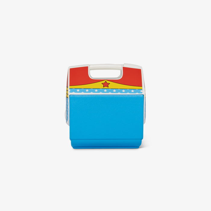 Back View | Wonder Woman Iconic Logo Playmate Pal 7 Qt Cooler::::Push-button lid
