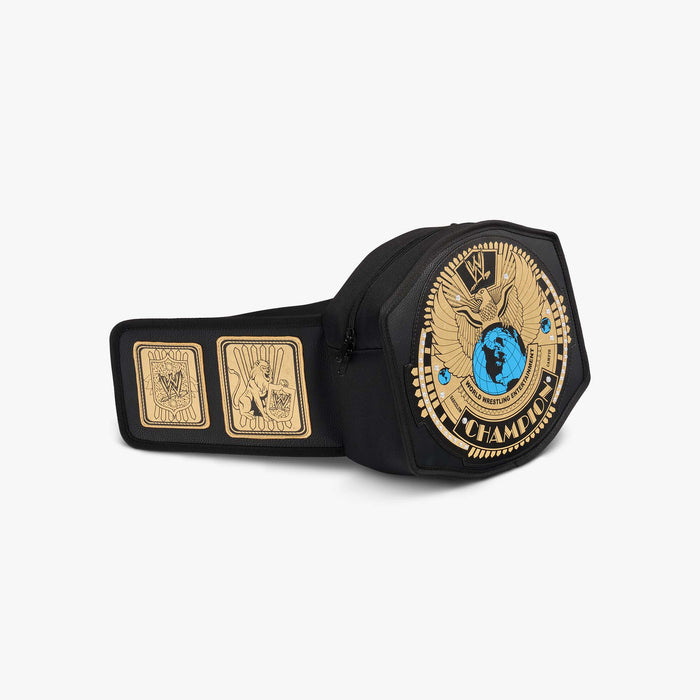 Angle View | WWE Attitude Era Championship Fanny Pack Cooler::::Spacious insulated compartment