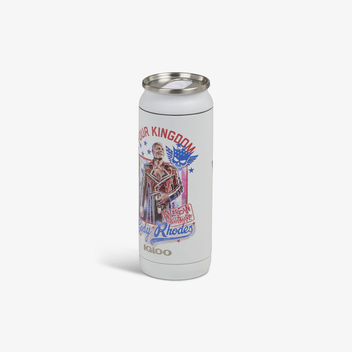 Angle View | WWE Cody Rhodes 16 Oz Can::::Durable stainless steel