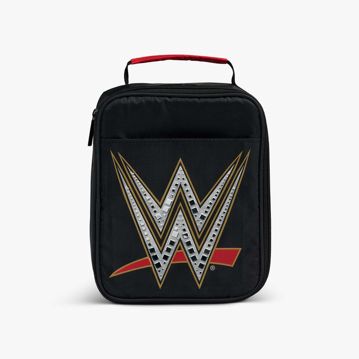 Front View | WWE Vertical Lunch Cooler Bag::::Metallic graphic