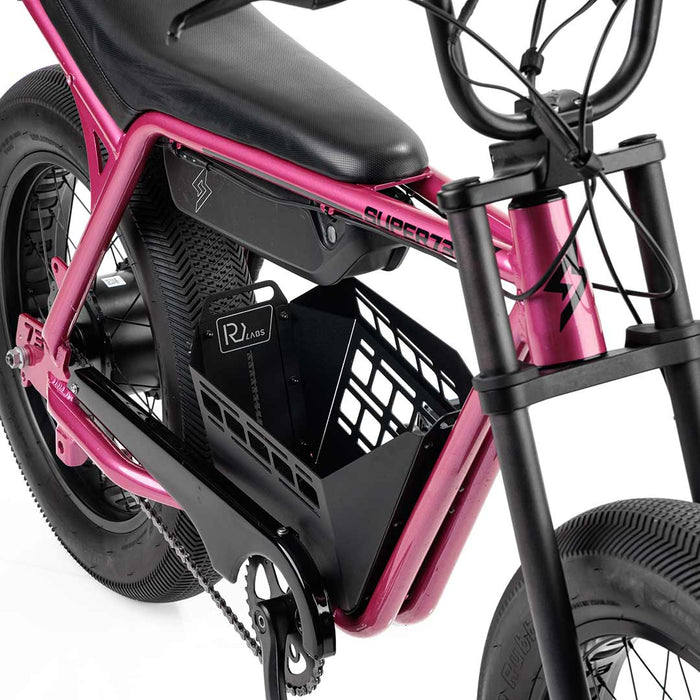 Inside view of the Z Miami In-Frame Basket installed on a pink SUPER73