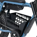 Right side view of the ZX & Z Adventure In-Frame Basket installed on a blue SUPER73